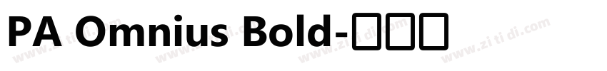 PA Omnius Bold字体转换
